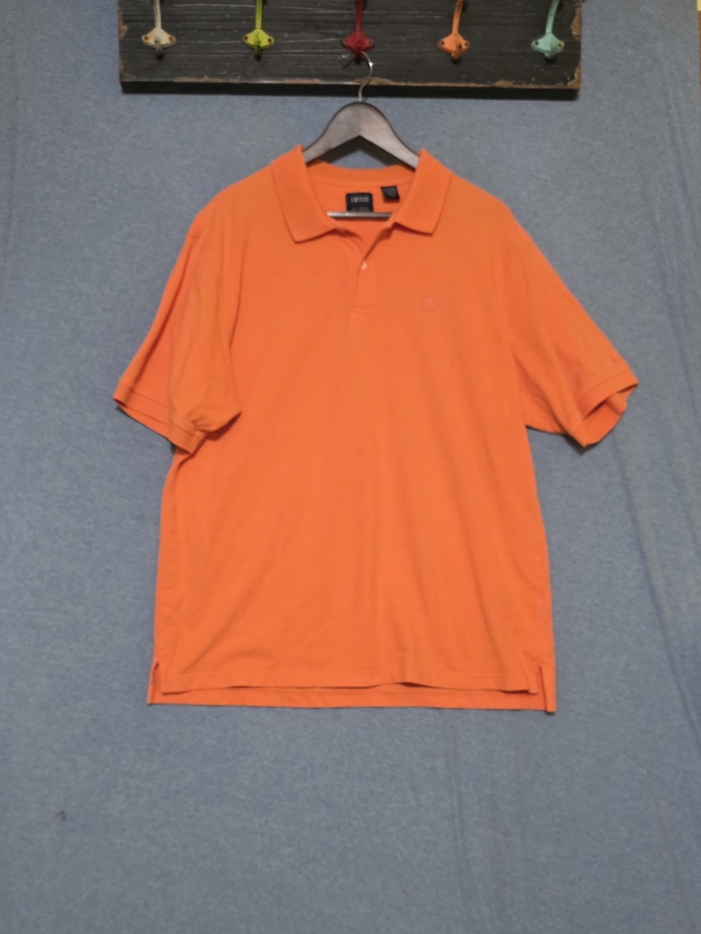 Izod Men's Bright Orange Silk Wash Polo Shirt